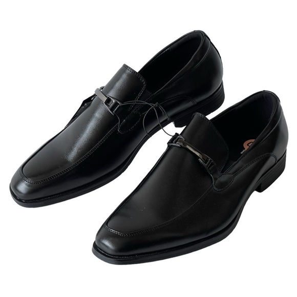 Van Heusen Men's Black Leather Oxford Comfort Loafer Tate Slip On Shoes, Sz 10 - Picture 2 of 5